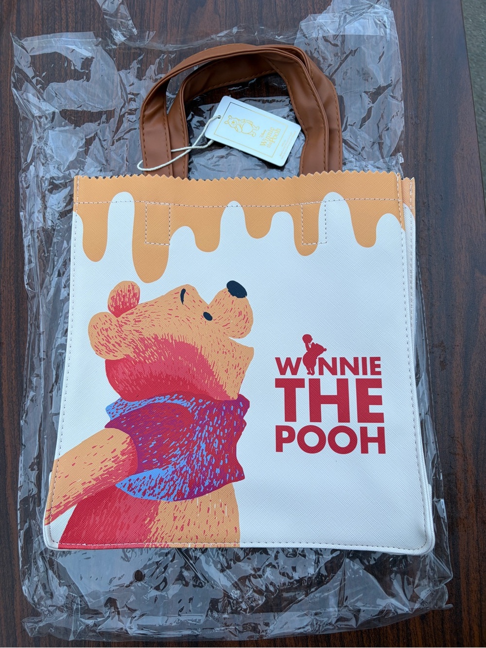 Disney Winnie the Pooh Honey Tote Bag Polyester Handbag NWT